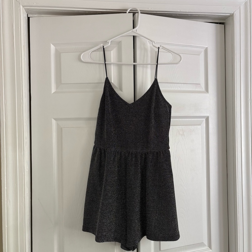 H&M • Black/Silver Sparkly Romper